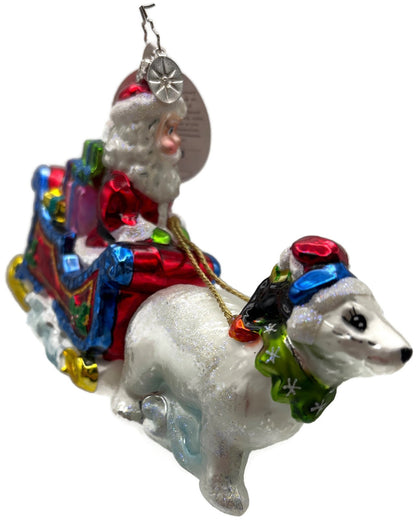Christopher Radko Nordic Rider Santa 20th Anniversary Ornament 2005 10111877