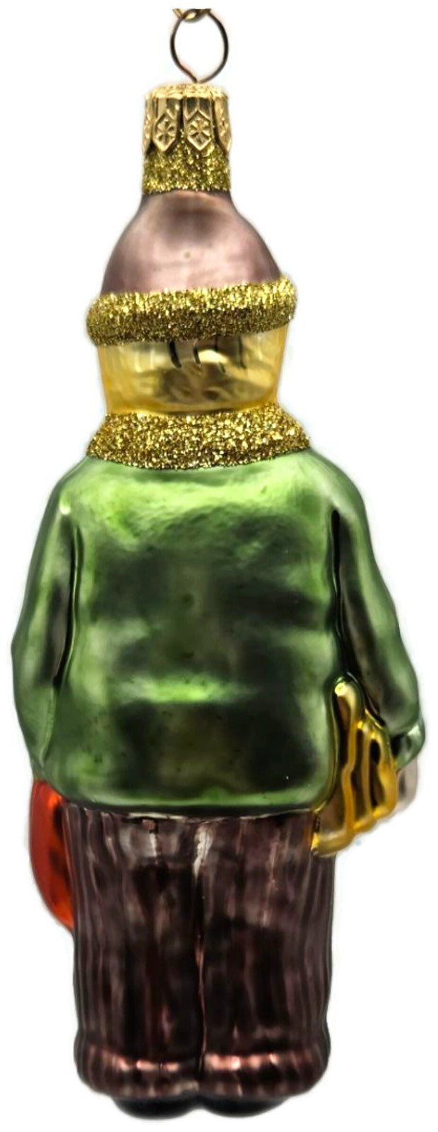 Patricia Breen Henry's First Day of School Green Brown Glass Ornament 97194