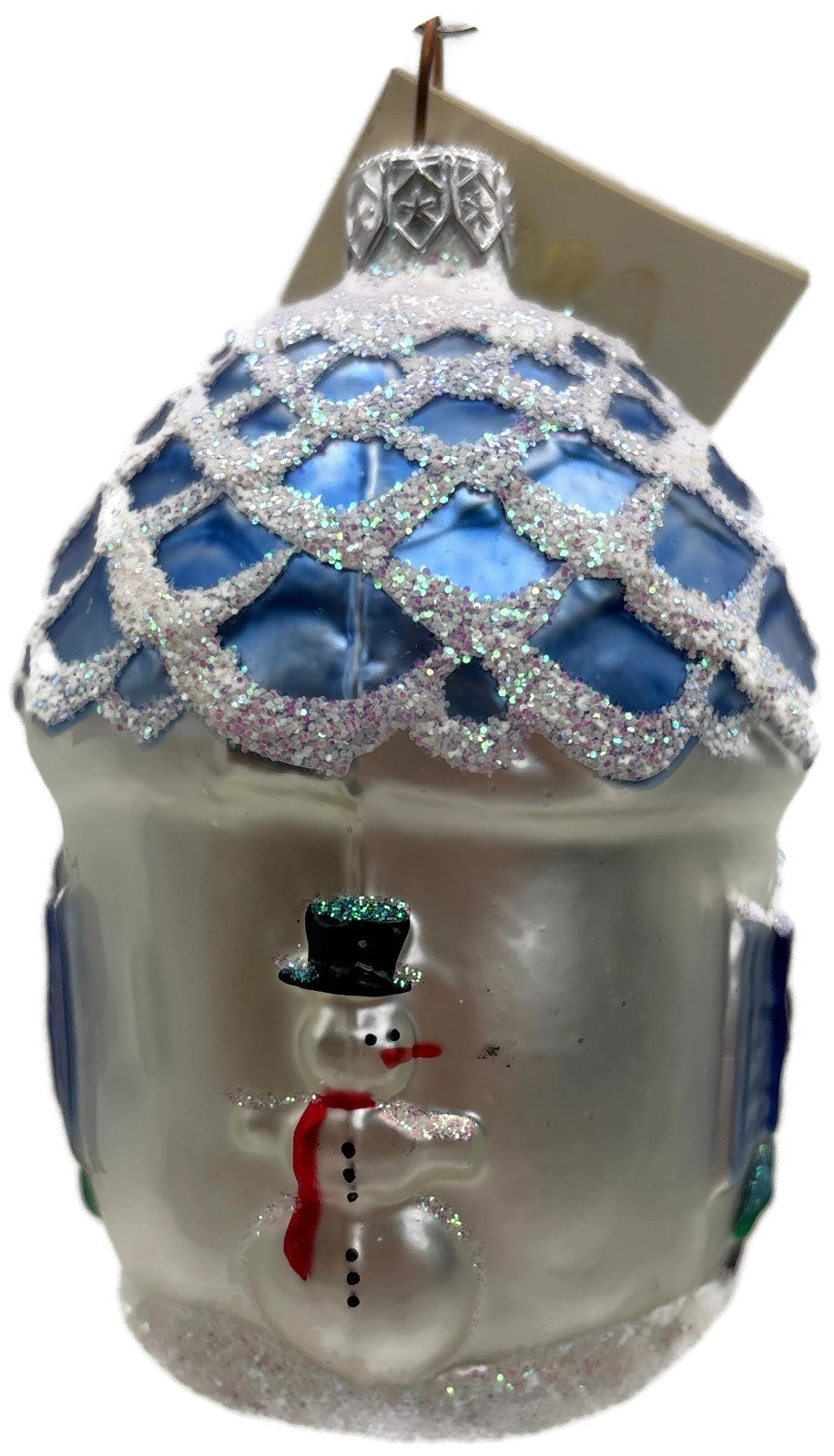 Patricia Breen Winter Acorn House Matte White Snowman Christmas Ornament 98035