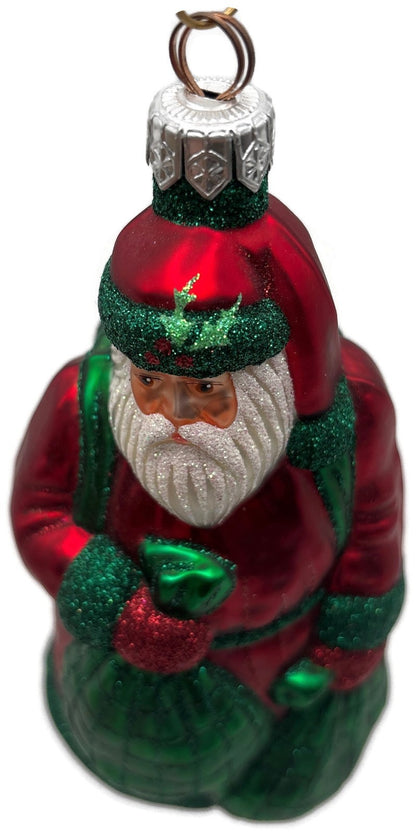 Patricia Breen 2000 Laden With Love Red Green Santa Christmas Ornament 98269