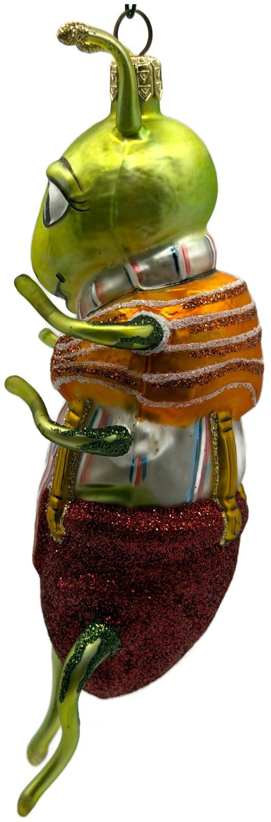 Slavic Treasures Whopper Hopper Green Bug Glass Ornament 99-154-A-FB5