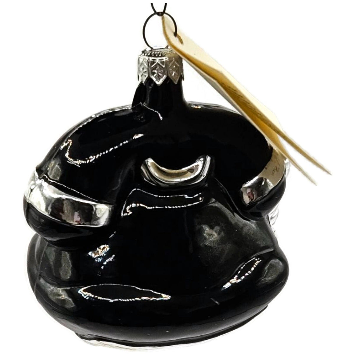 Patricia Breen Fine Phone Black Hand Blown Glass Christmas Tree Ornament 94399