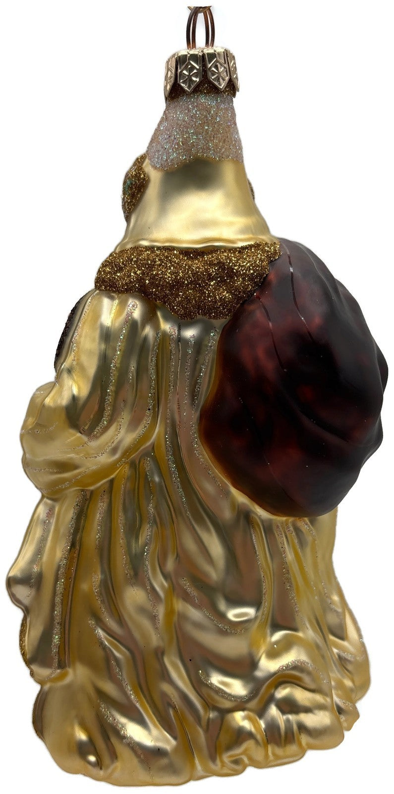 Patricia Breen Van Mourik Santa Claus Gold Brown Fall Christmas Ornament 20445