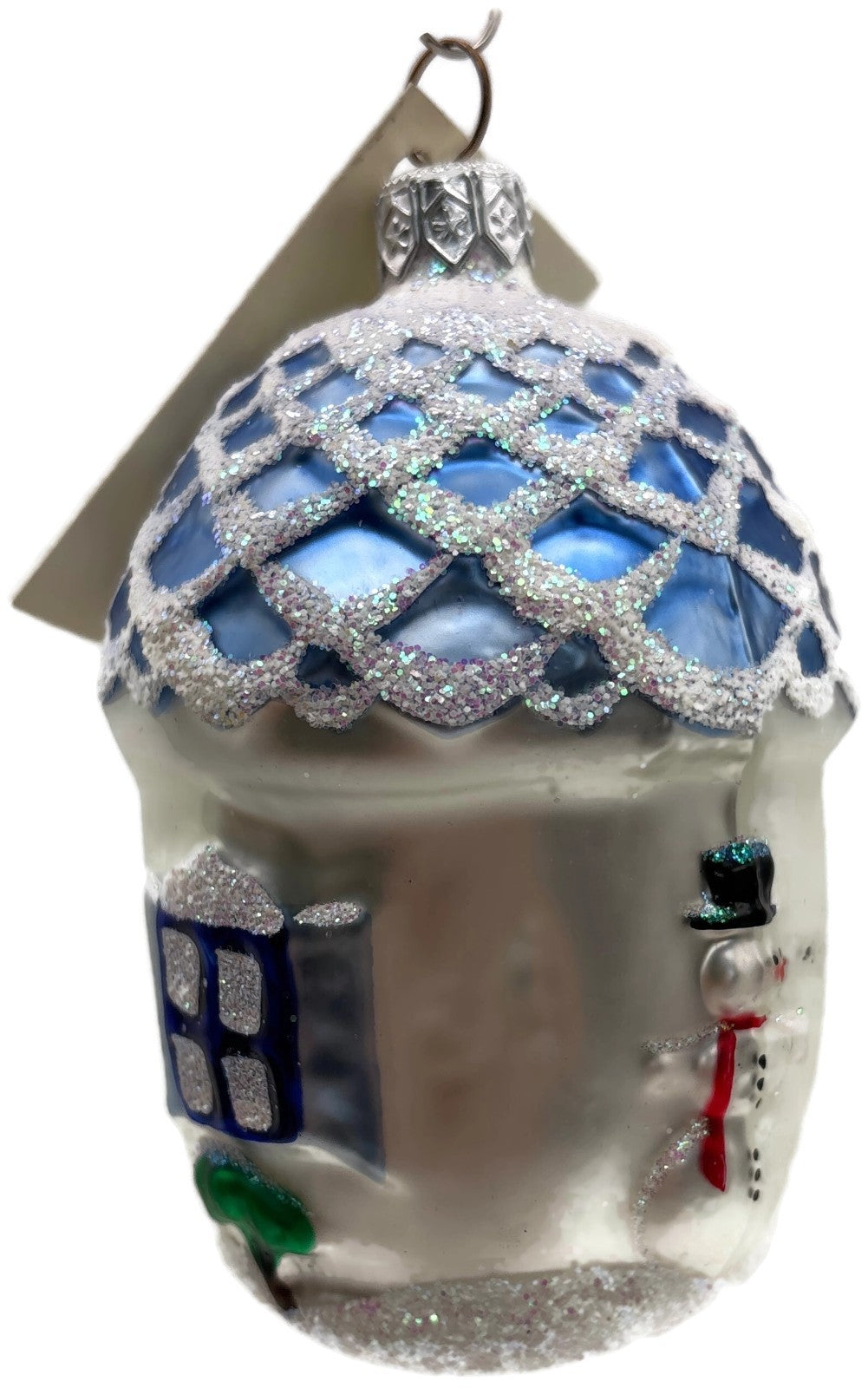 Patricia Breen Winter Acorn House Matte White Snowman Christmas Ornament 98034