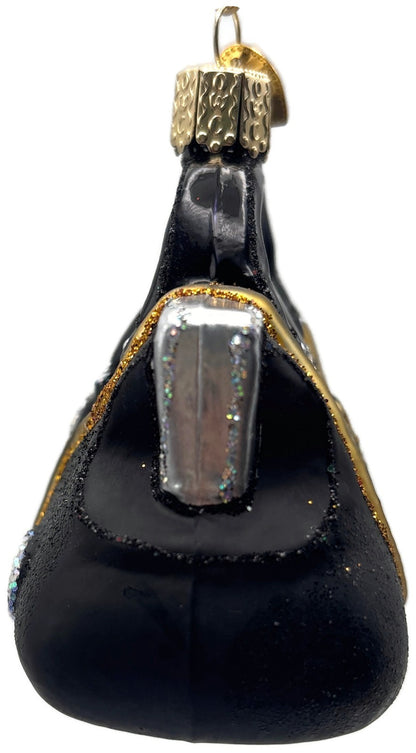 Old World Christmas 2006 Doctor's Bag Black Gold Glass OWC Christmas Ornament8