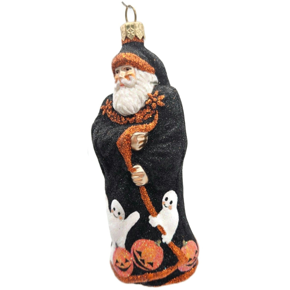 Patricia Breen Redoute Santa Halloween Black Pumpkins Christmas Ornament 21253