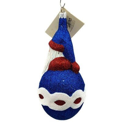 Patricia Breen Faberge Santa Claus Red Blue Christmas Holiday Tree Ornament 95301