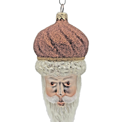Patricia Breen Minsk Santa Claus Copper Glitter Christmas Holiday Ornament 96356