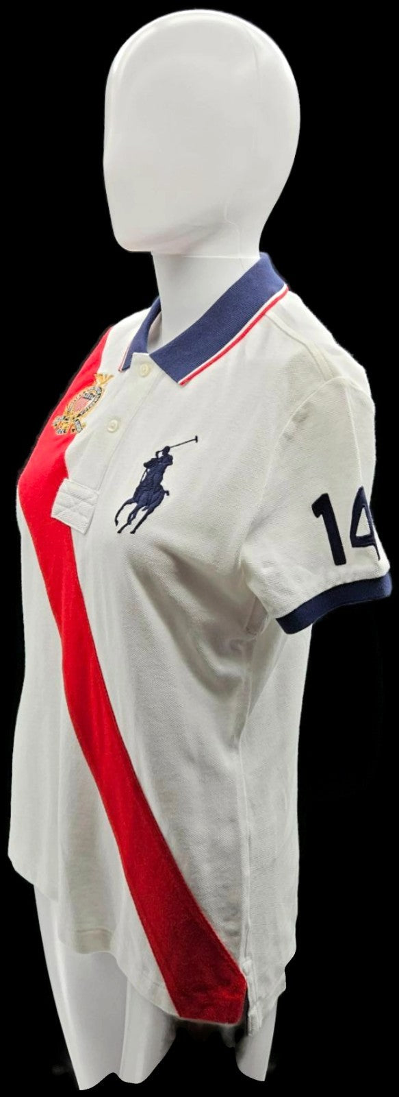 Polo Ralph Lauren The Skinny Polo USA Crest Big Pony Sash #14 Women's L1