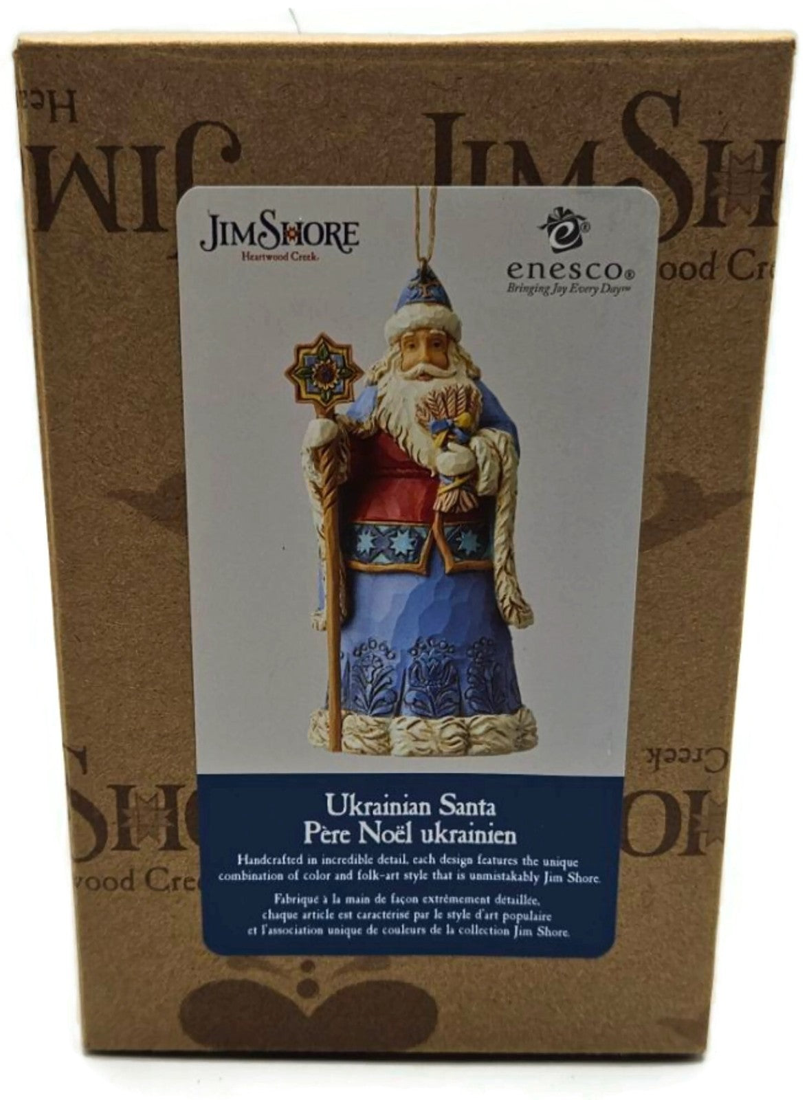 Jim Shore Heartwood Creek Ukrainian Santa Claus Resin Enesco Christmas Ornament10