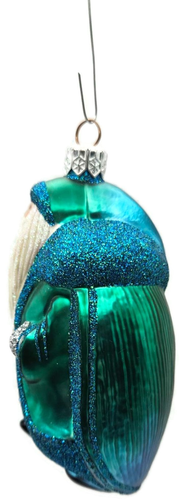 Patricia Breen Scarab Santa Claus Turquoise Bug Spring Christmas Ornament 2000NM3