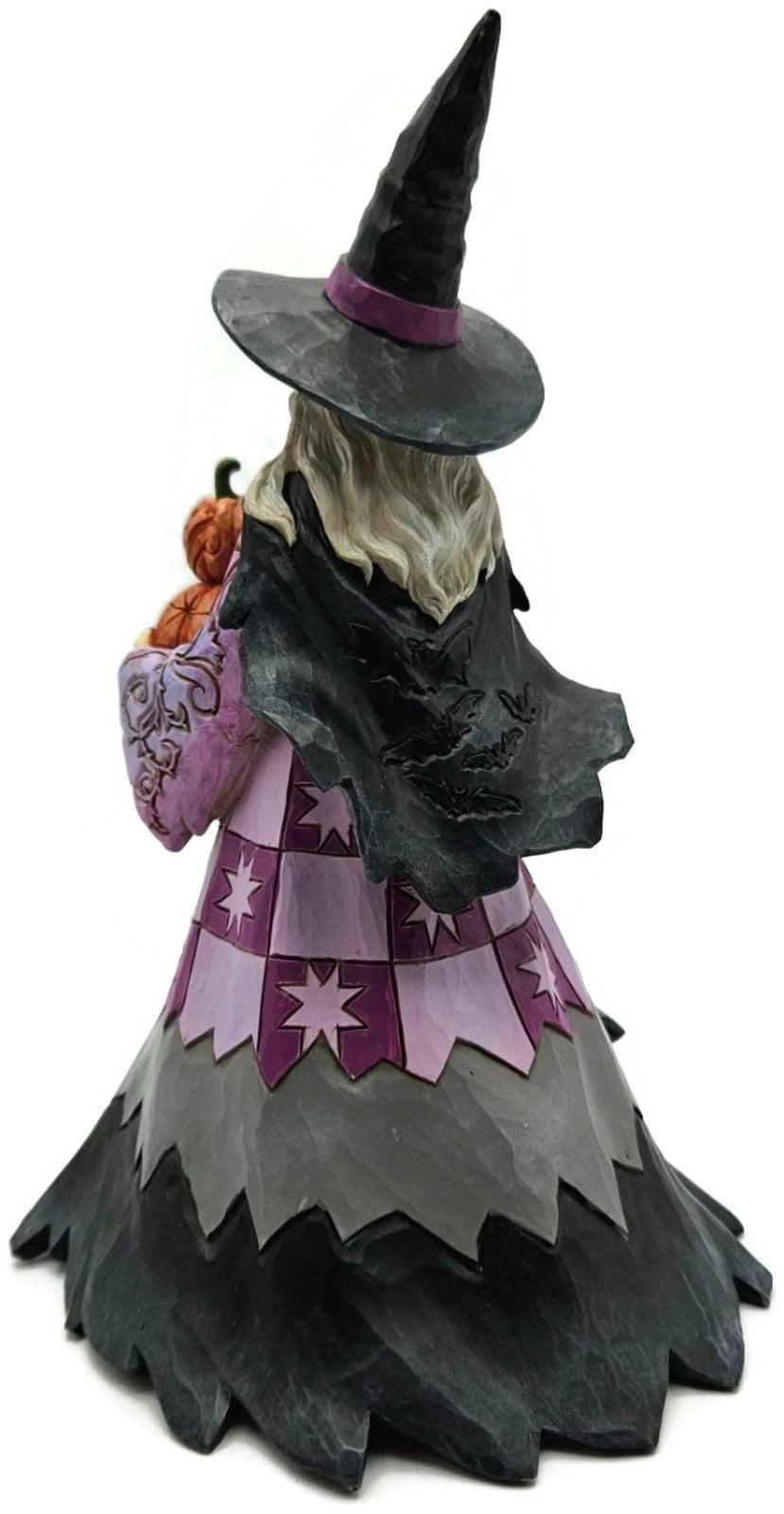 Jim Shore Spellbinding Smiles Halloween Witch Holding Pumpkin LED Lit Figurine4
