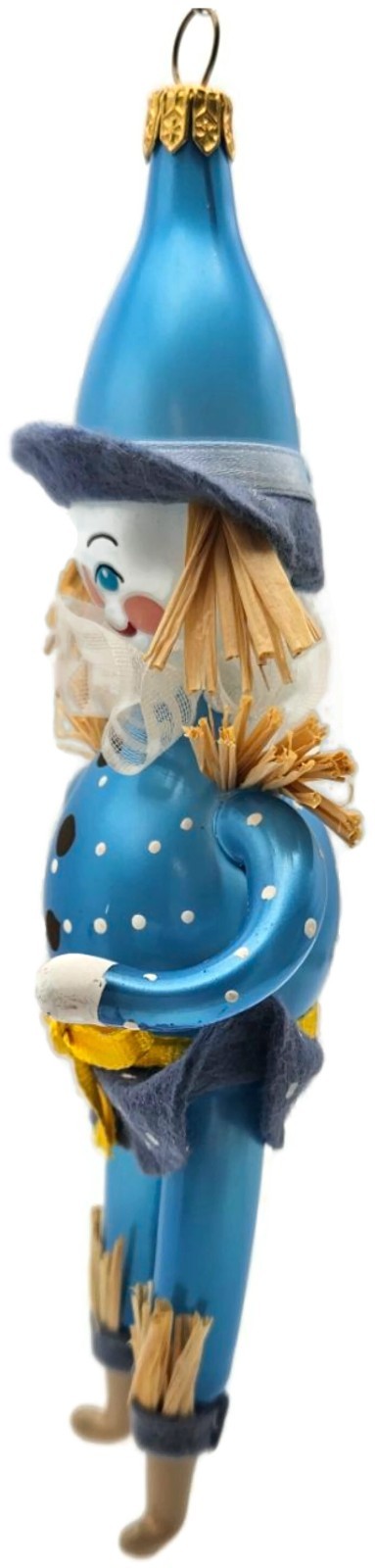 Soffieria De Carlini Wizard of Oz Blue Scarecrow Glass Christmas Ornament5
