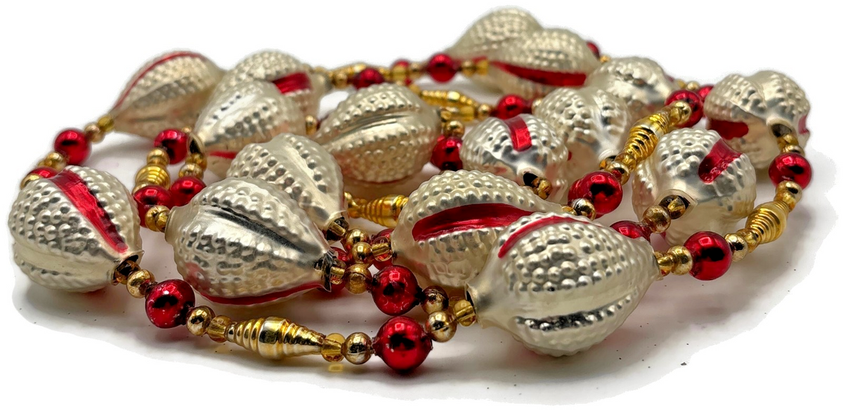 Christopher Radko Twelfth Night Beaded Silver Gold Christmas Garland 92 231 01
