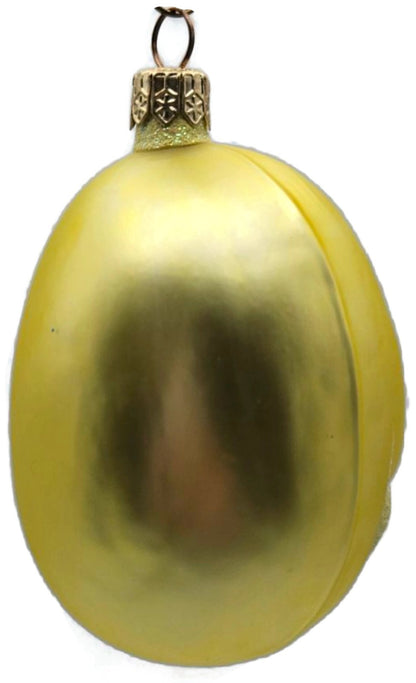 Patricia Breen Jelly Bean Santa Claus Yellow Matte Christmas Tree Ornament 99163