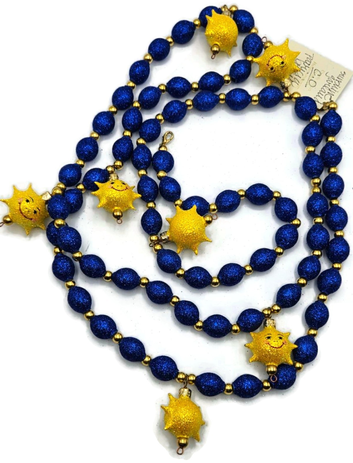 Patricia Breen Sunshine Garland Blue Yellow Spring Christmas Decor CATZ 2400CO1