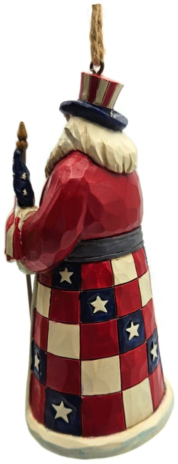 Jim Shore Heartwood Creek American Santa USA Patriotic Enesco Christmas Ornament6