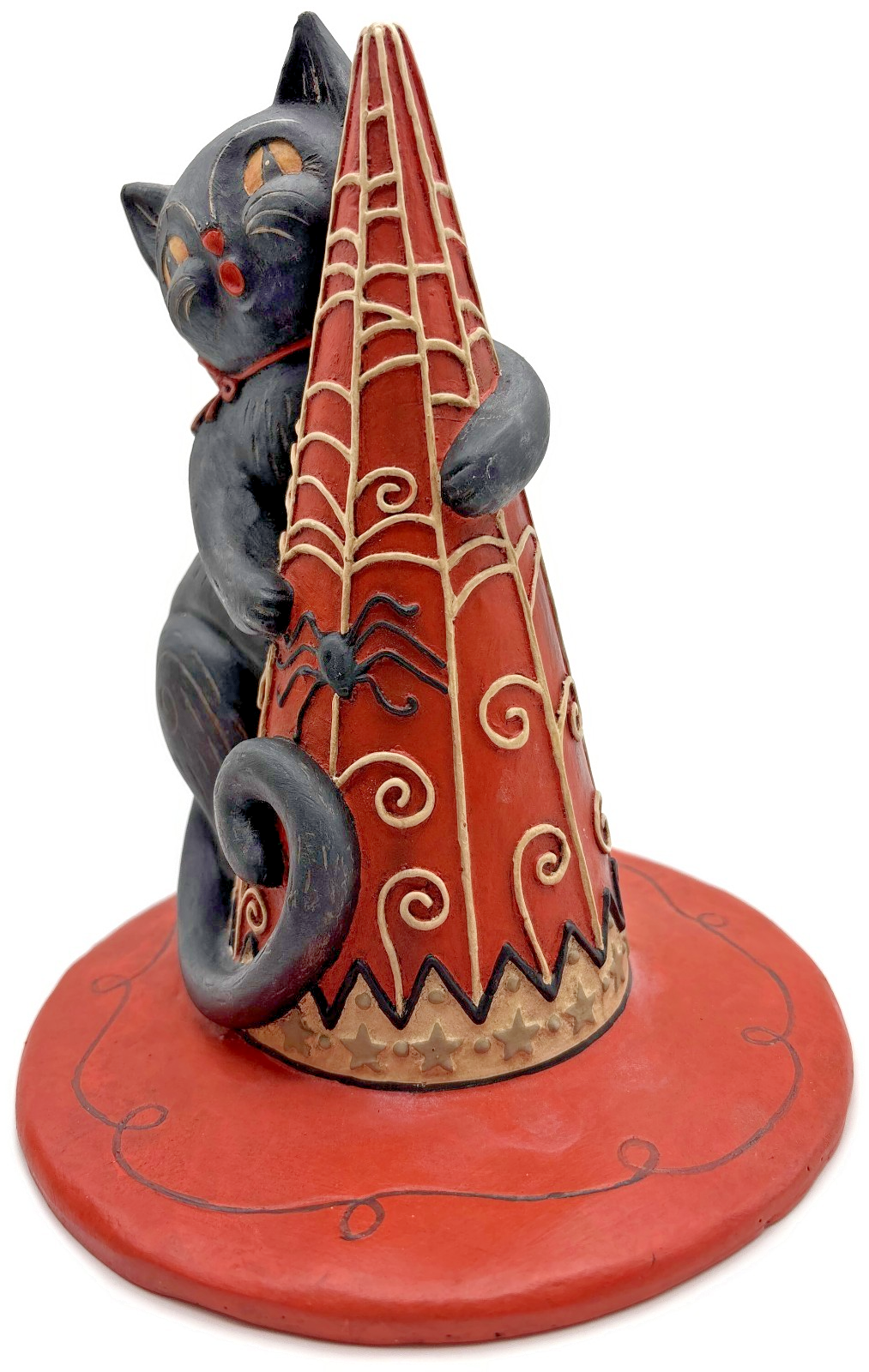 Bethany Lowe Johanna Parker Hugga Hat Jack Cat Hand Painted Halloween Figure1
