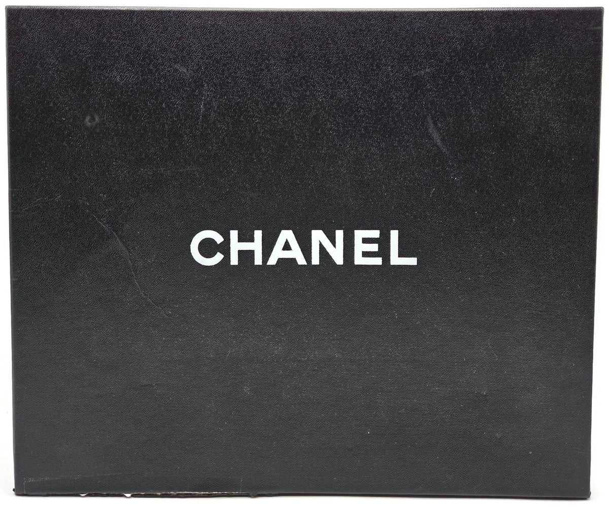Chanel CC Low Top Sneakers Black Leather Platform Athletic Shoes Women Size 40.514