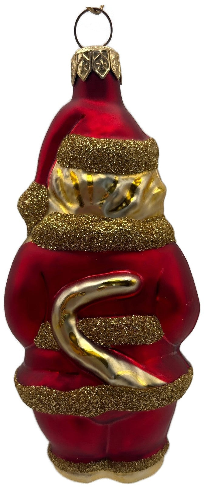 Patricia Breen Santa Paws Red Gold Trim Cat Animal Christmas Tree Ornament 95364