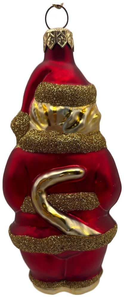 Patricia Breen Santa Paws Red Gold Trim Cat Animal Christmas Tree Ornament 95364