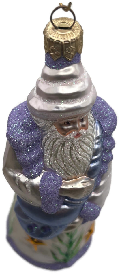 Patricia Breen Poseidon Santa Deep Sea Lavender Summer Nautical Ornament 99948