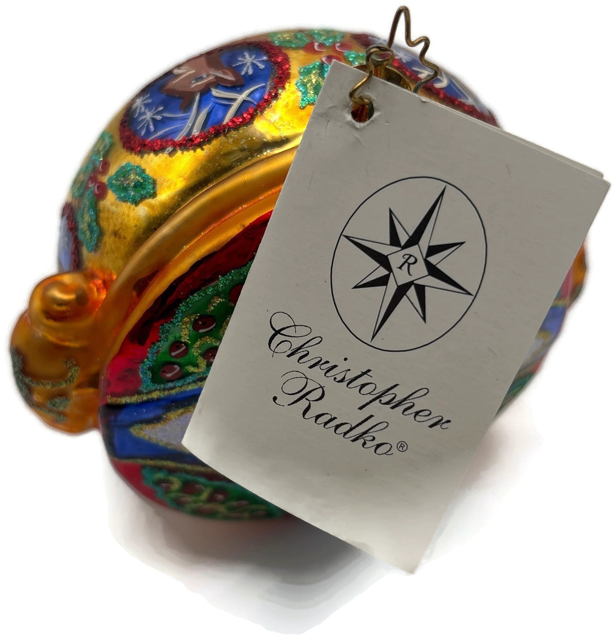 Christopher Radko 2002 Jewel Box Nicholas Santa Glass Ornament 10101539