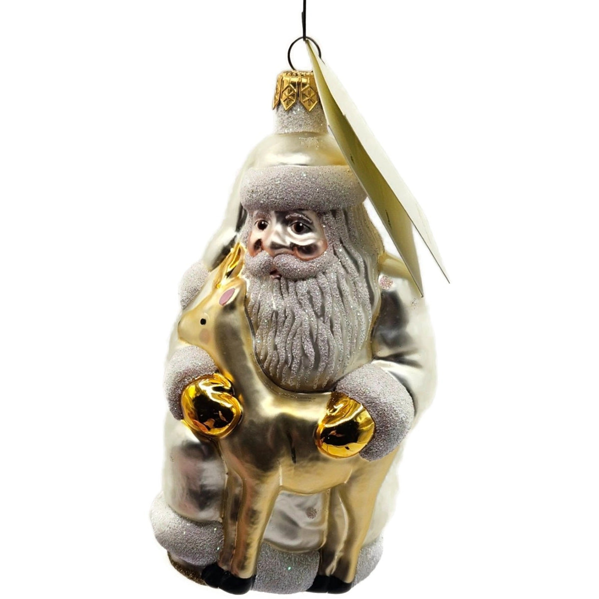 Patricia Breen Santa and Sarenka Glittered Snowflakes Christmas Ornament 98380