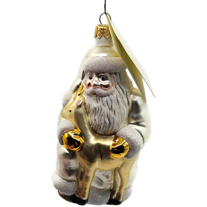 Patricia Breen Santa and Sarenka Glittered Snowflakes Christmas Ornament 98380
