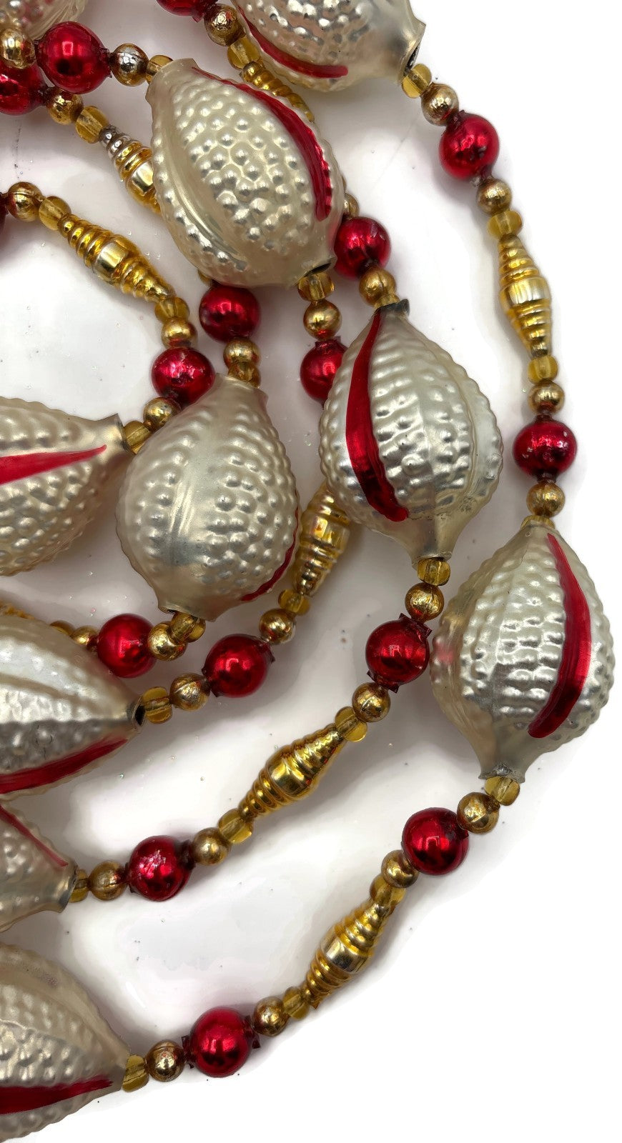 Christopher Radko Twelfth Night Beaded Silver Gold Christmas Garland 92 231 05
