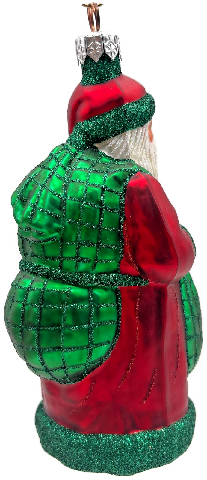 Patricia Breen 2000 Laden With Love Red Green Santa Christmas Ornament 98261