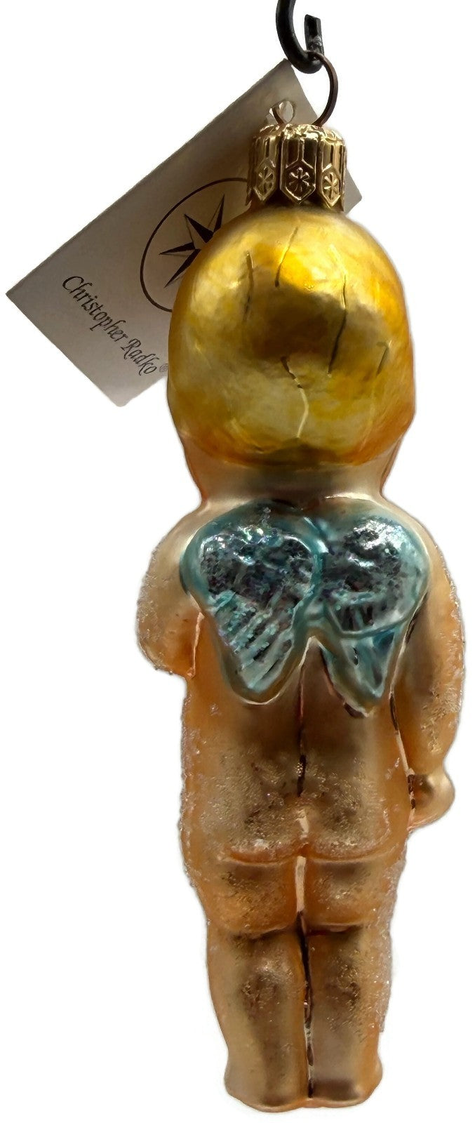 Christopher Radko Babykins Gold Kewpie Cherub Christmas Tree Ornament 97-451-012