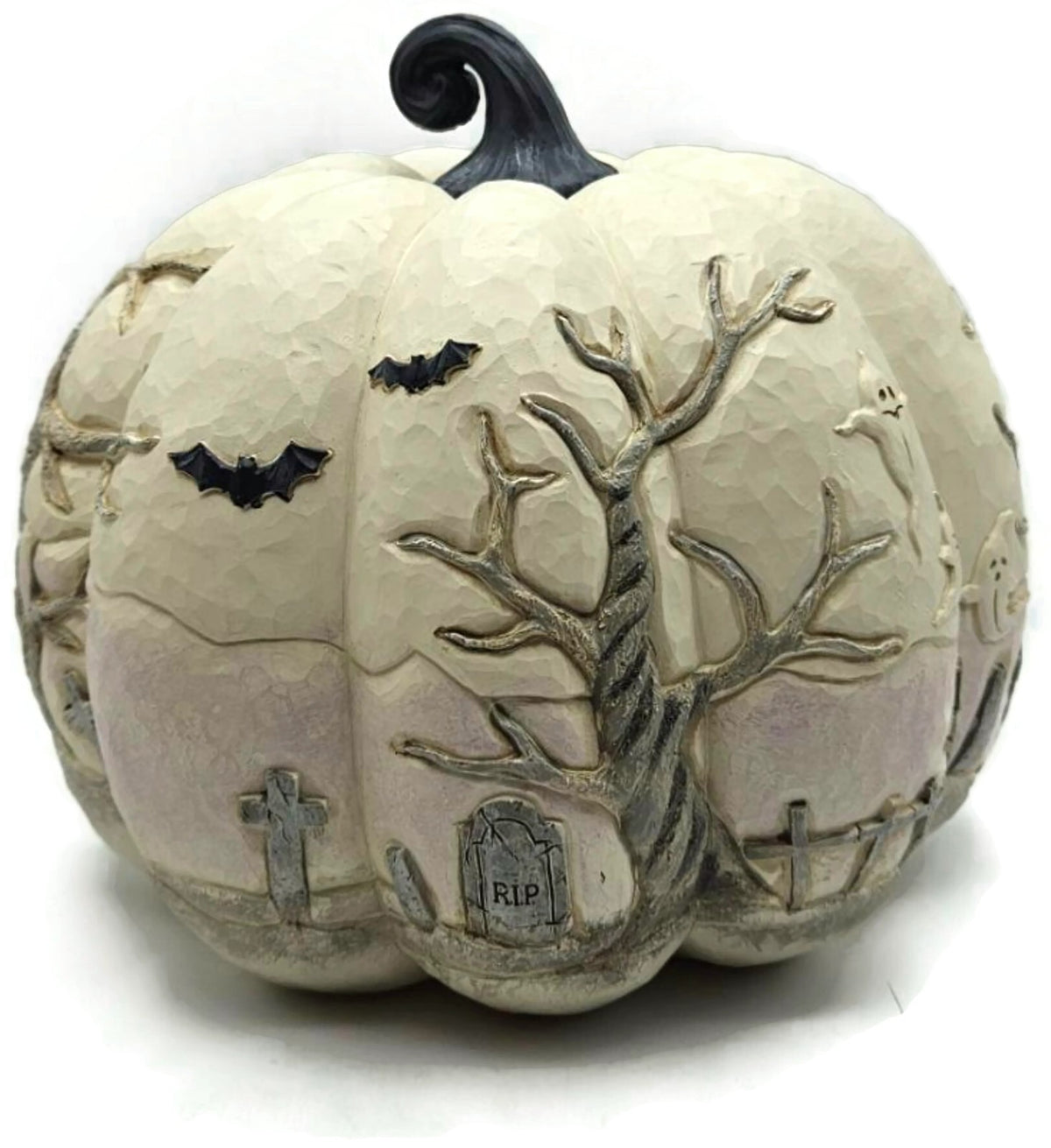 Jim Shore Heartwood Creek A Little Batty Pumpkin Enesco Halloween Decor Figurine3