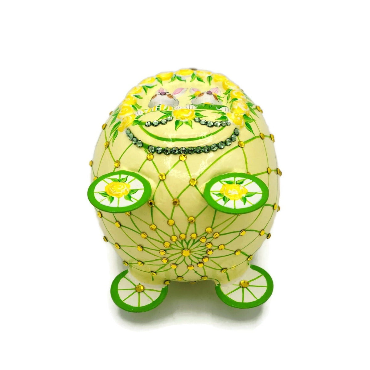 Patricia Breen Glorious Outing Yellow Green Jeweled Easter Spring Ornament 22024