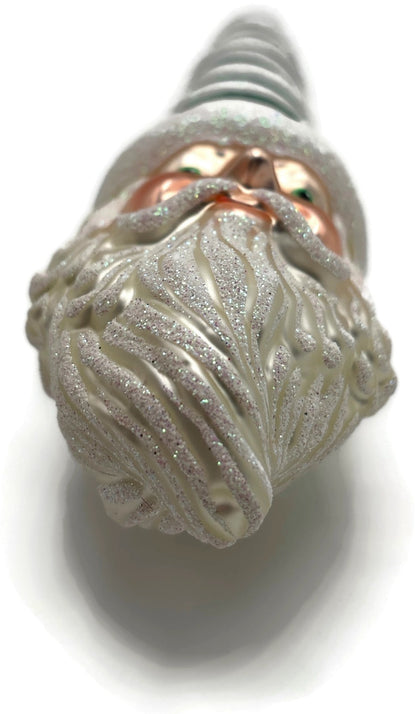 Patricia Breen Sucre Santa Green White Spearmint Striped Christmas Ornament 20389