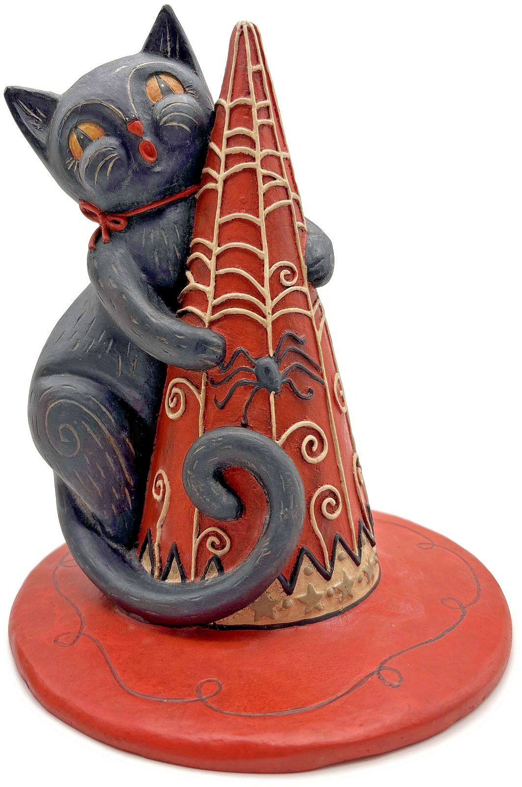 Bethany Lowe Johanna Parker Hugga Hat Jack Cat Hand Painted Halloween Figure0
