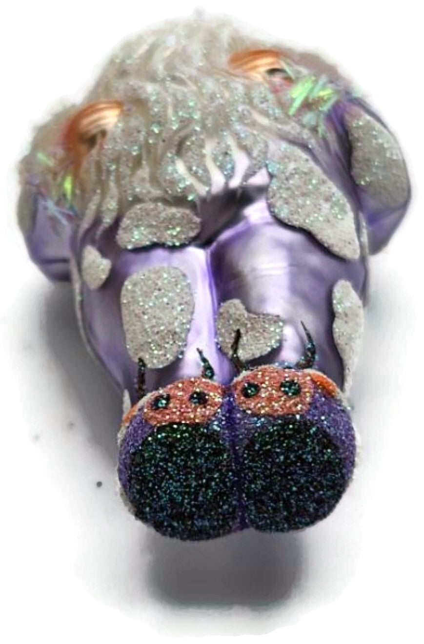 Patricia Breen Good Night Henry Cow Purple Santa Christmas Ornament 2615GIFT14