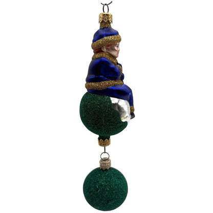 Patricia Breen Jingles The Elf Blue Suit Green Ball Christmas Ornament 9900HCB8