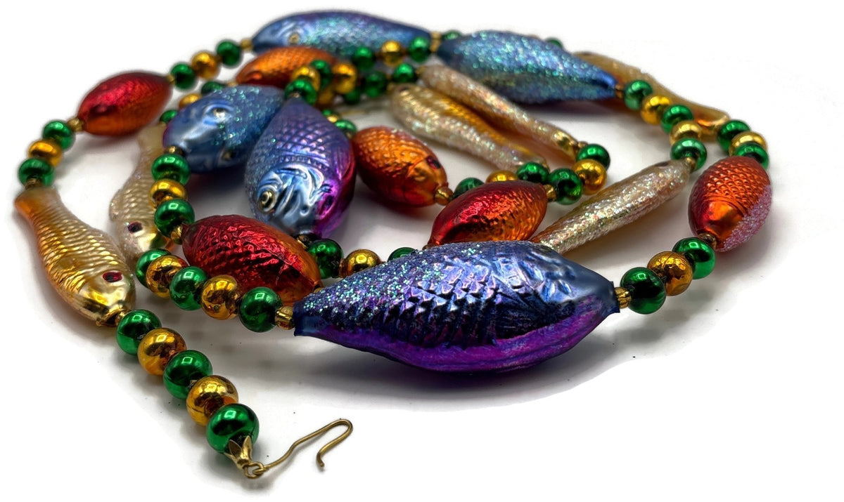 Christopher Radko Pisces Fish Garland Beaded Nautical Christmas Decor 94 448 07