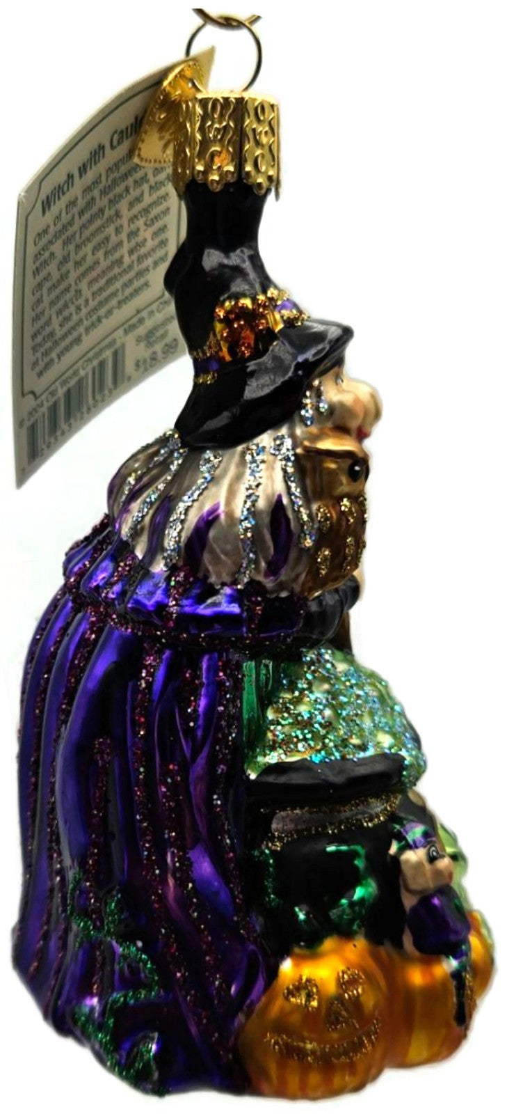 Old World Christmas 2004 Witch With Cauldron OWC Glass Halloween Decor Ornament6