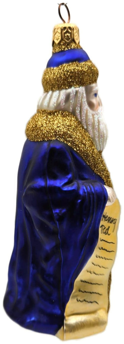 Patricia Breen Making His List Blue Santa Christmas Ornament 9633 19967