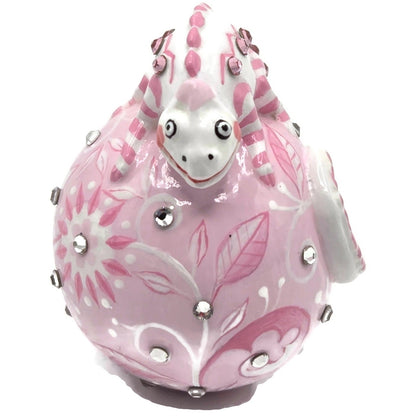 Patricia Breen Miniature Chameleon Sculpture Chinoiserie Pink Ornament CATZ 32539