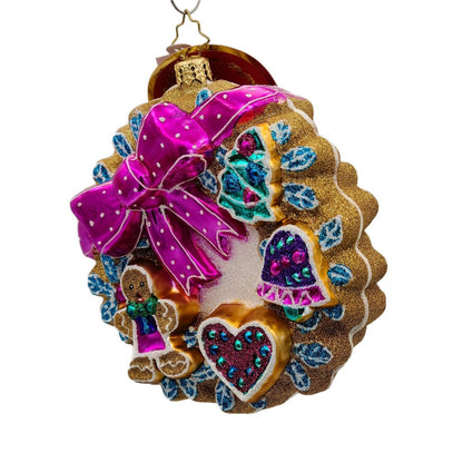 Christopher Radko Sweet Treats Wreath Gingerbread Man Christmas Ornament 10210233