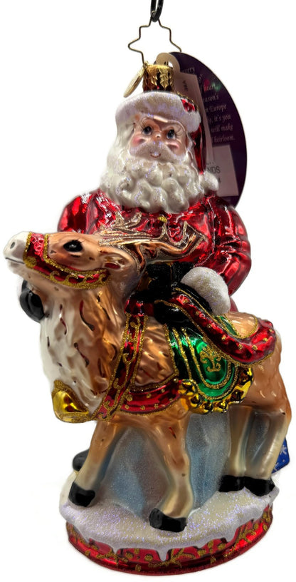 Christopher Radko Deer Friends Santa Reindeer Christmas Ornament 10169040
