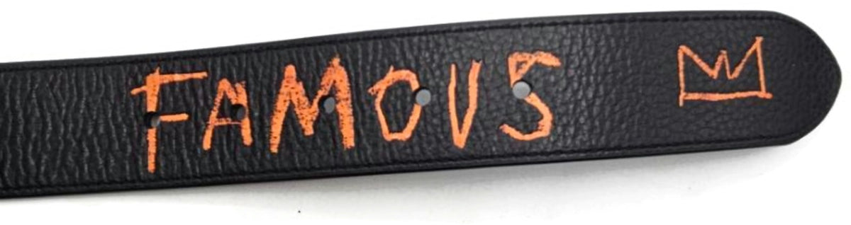 Coach x Jean Michel Basquiat Famous Reversible Black Leather Belt 38mm Sz 42 NWT9