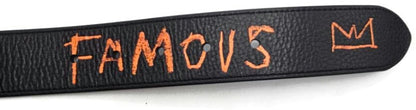 Coach x Jean Michel Basquiat Famous Reversible Black Leather Belt 38mm Sz 42 NWT9