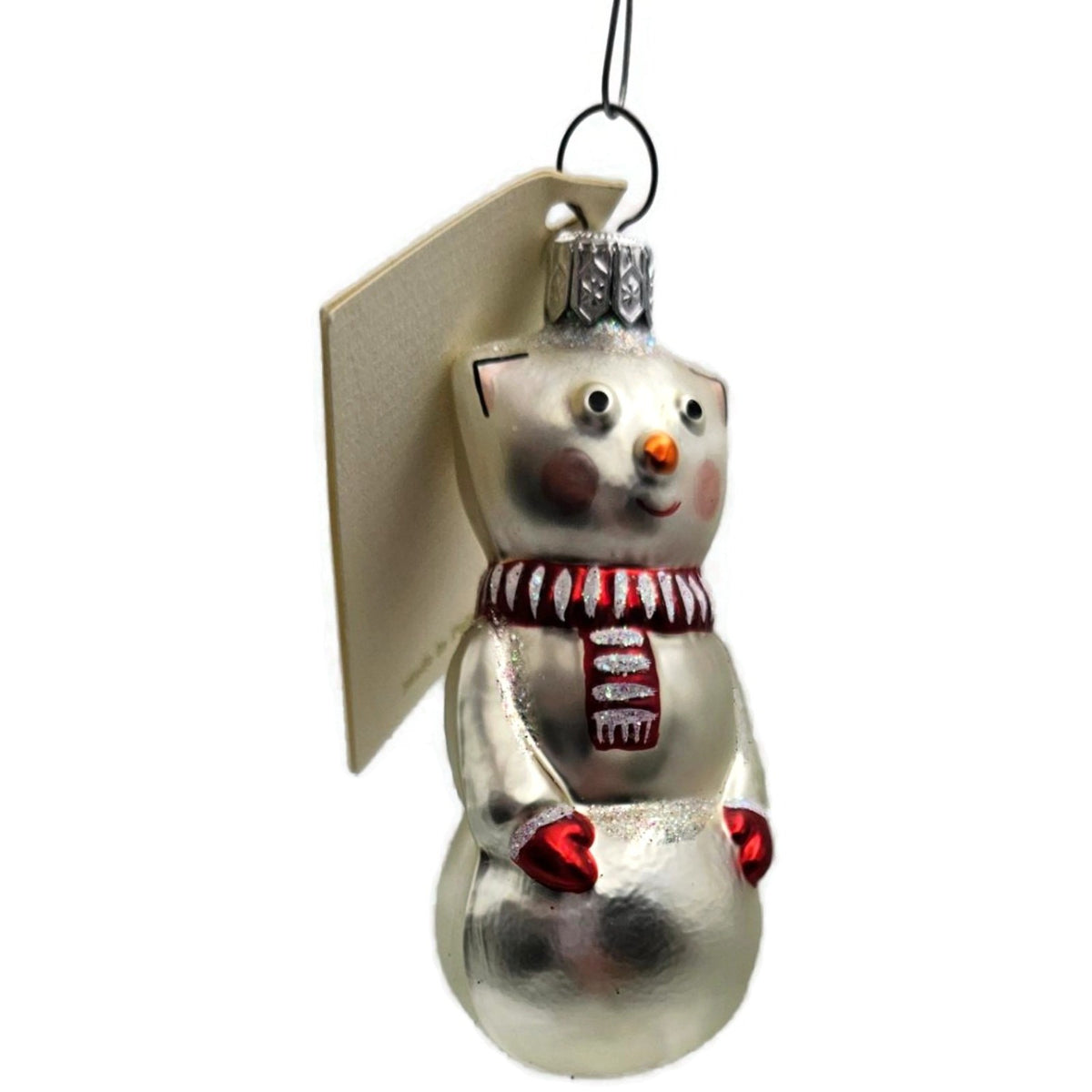 Patricia Breen Snowcat With Red Striped Scarf Pearl Christmas Tree Ornament 95262
