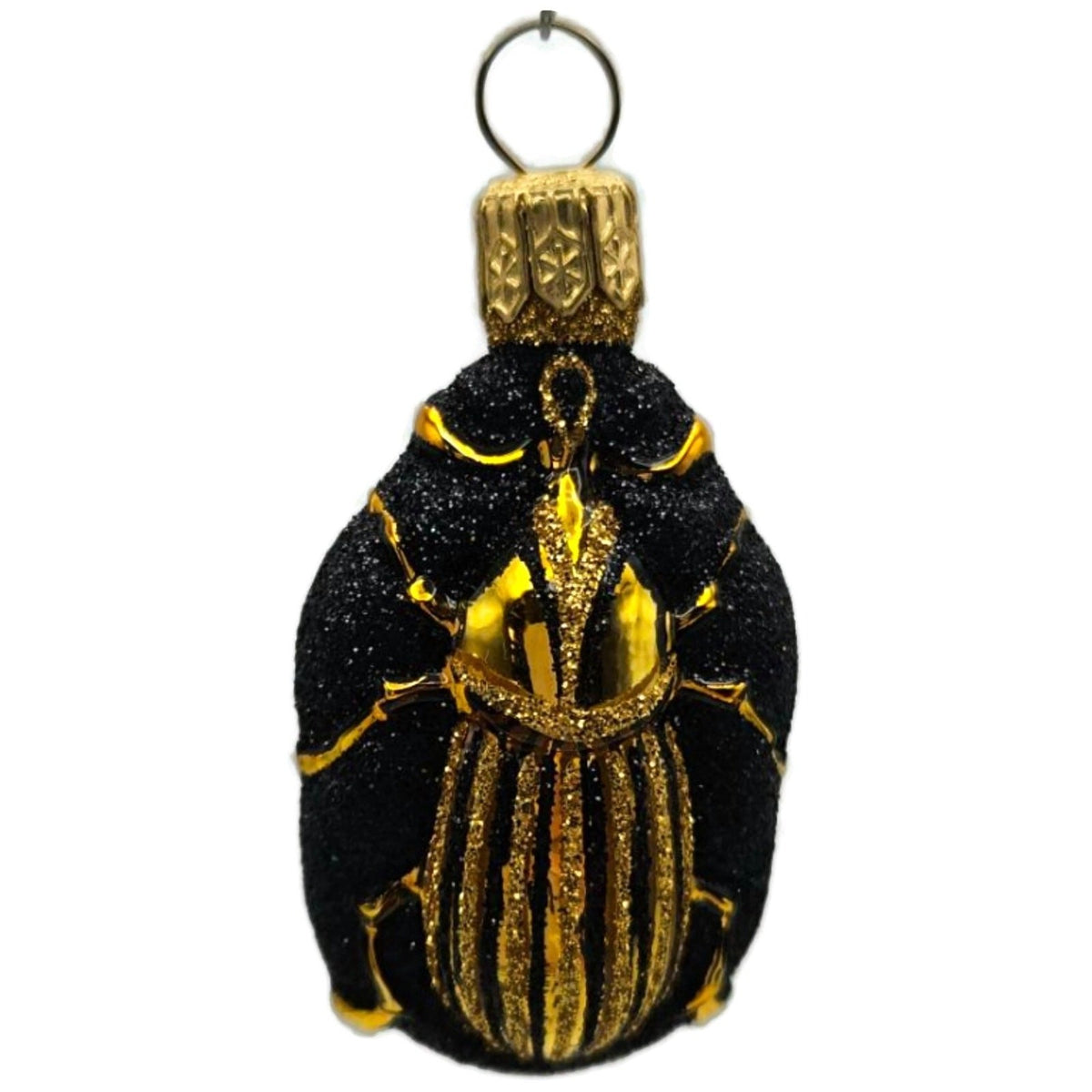 Patricia Breen Bugs Black Gold Beetle Stripe Insect Christmas Ornament 23110