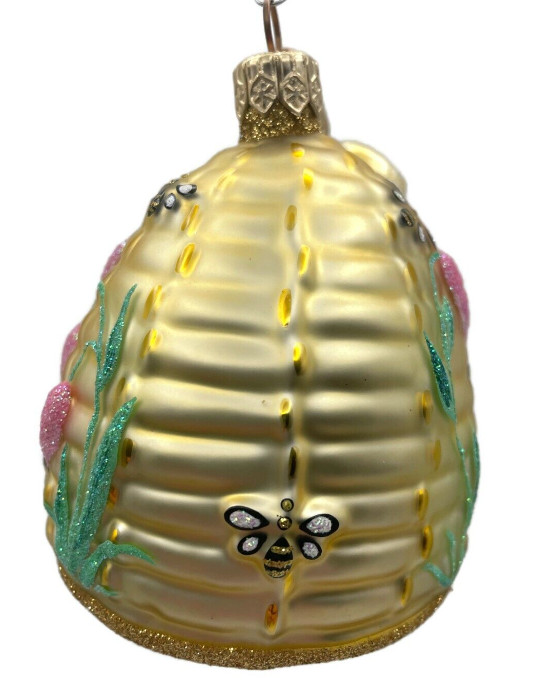 Patricia Breen Wisteria Beeskep Pink Bees Flowers Spring Holiday Ornament 99423
