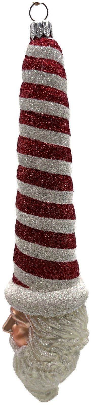 Patricia Breen Sucre Santa Red White Peppermint Striped Christmas Ornament 20382